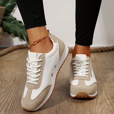 Beżowo-białe sneakersy Siena – klasyka z nutą elegancji