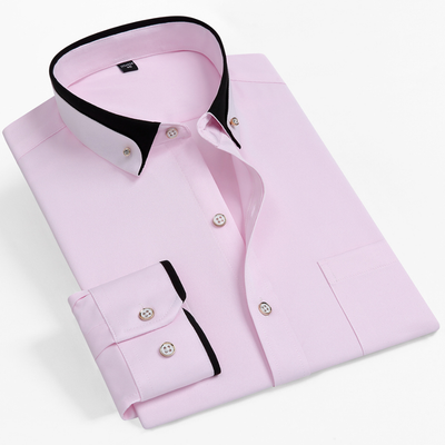 Pierre – stylowa koszula męska z kontrastowym kołnierzykiem