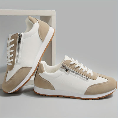 Beżowo-białe sneakersy Siena – klasyka z nutą elegancji