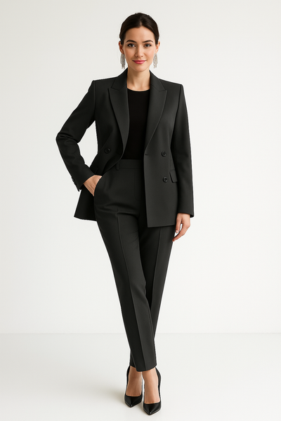 Elvira Noir – Elegancki czarny garnitur damski