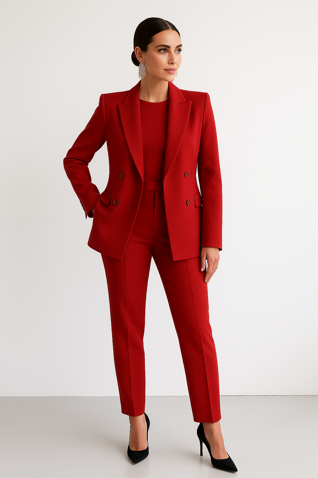 Elvira Noir – Elegancki czarny garnitur damski