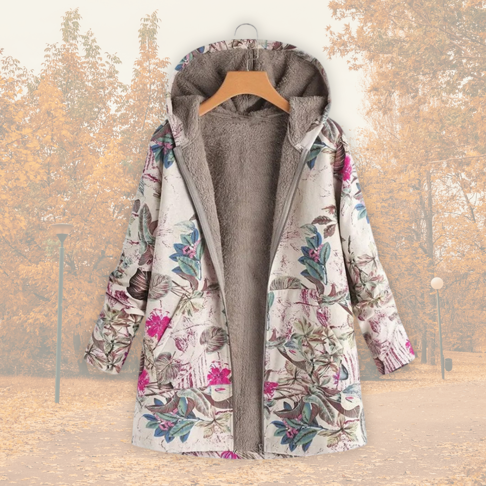 Bogusia – Kolorowa kurtka patchwork z ciepłą podszewką