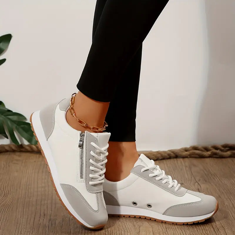 Beżowo-białe sneakersy Siena – klasyka z nutą elegancji