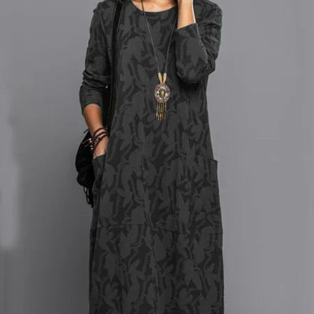 Iwona – Zielona sukienka o luźnym kroju