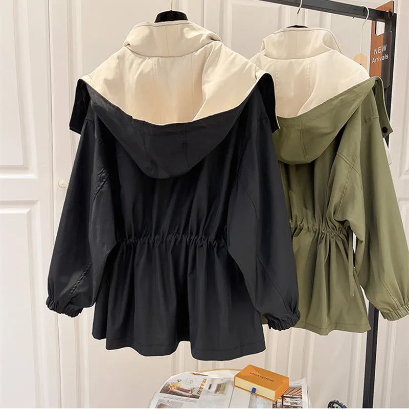 Liwia – Stylowa kurtka oversize z designerskim kołnierzem