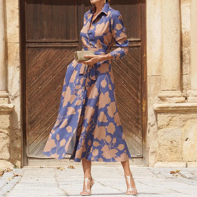 Leontine – Elegancka sukienka koszulowa w stylu retro