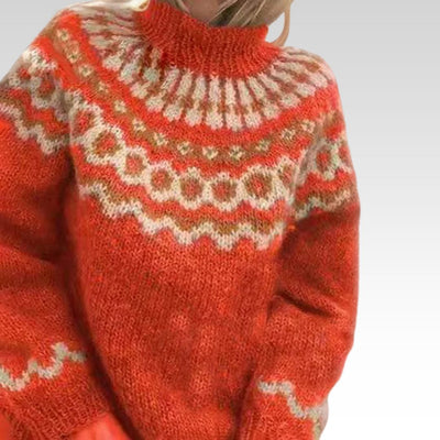 Liva Sweater – Ciepły sweter z nordyckim wzorem