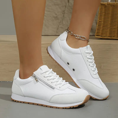 Beżowo-białe sneakersy Siena – klasyka z nutą elegancji