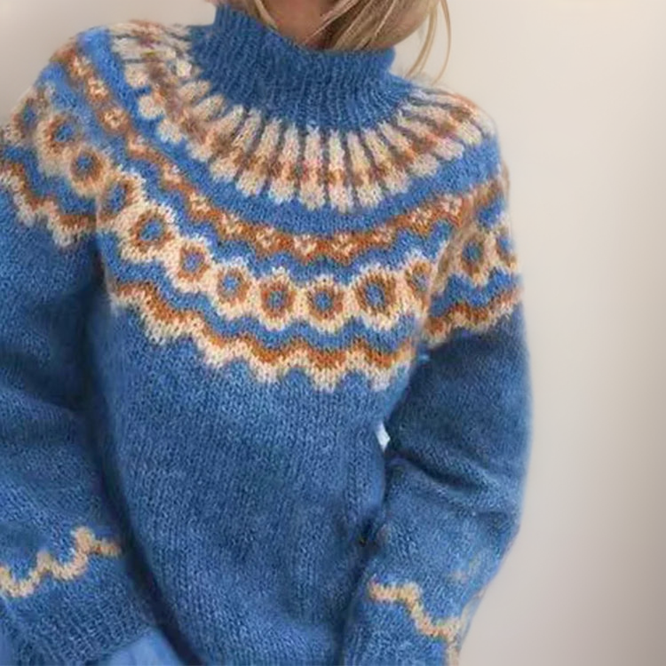 Liva Sweater – Ciepły sweter z nordyckim wzorem