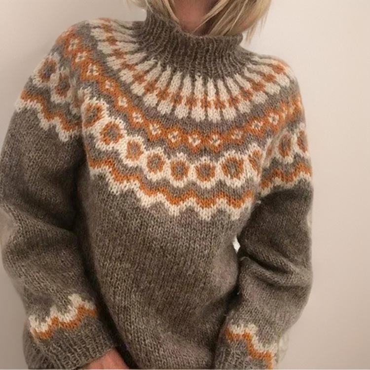Liva Sweater – Ciepły sweter z nordyckim wzorem