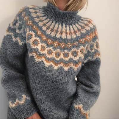 Liva Sweater – Ciepły sweter z nordyckim wzorem