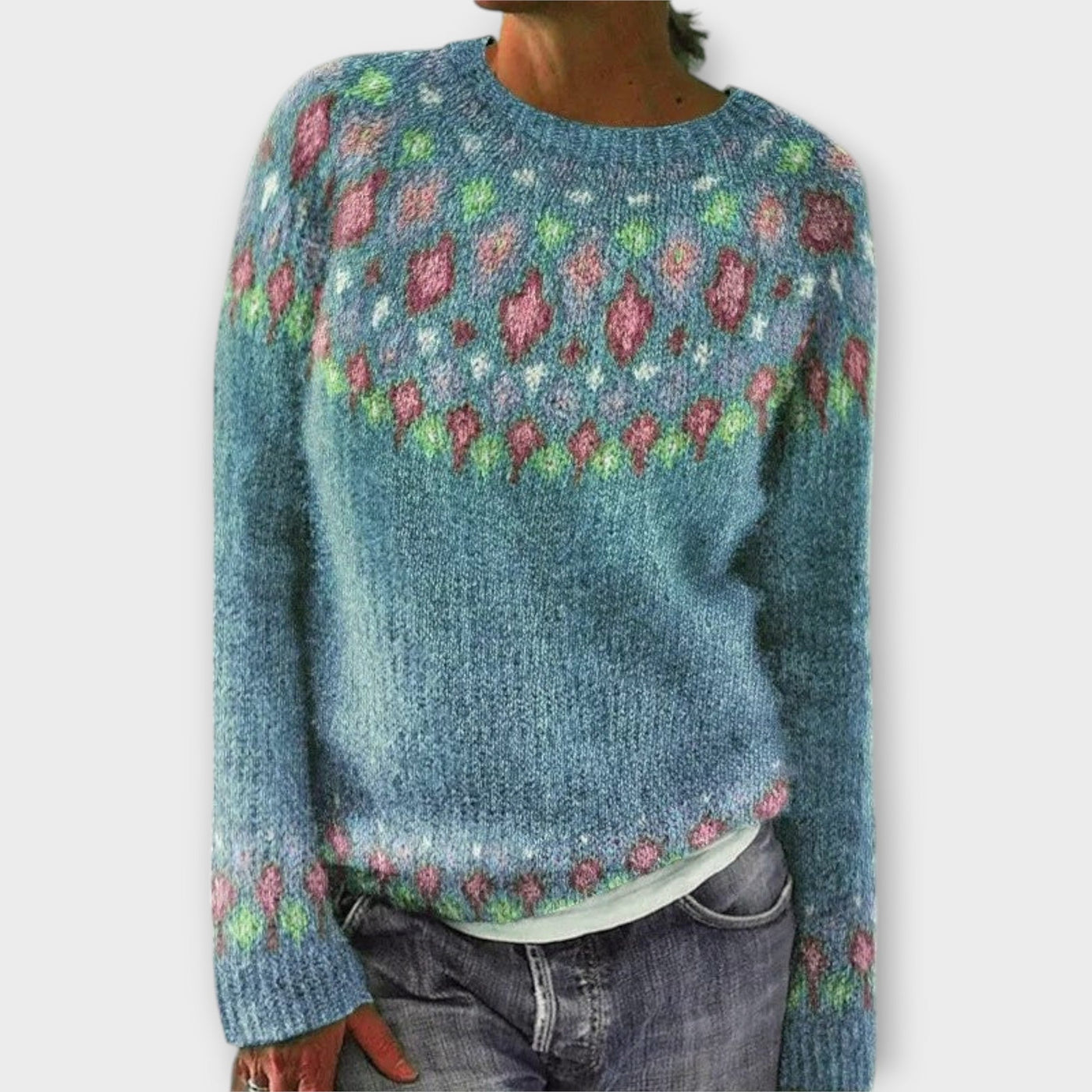 Freja Sweater – Kolorowa radość w nordyckim wydaniu