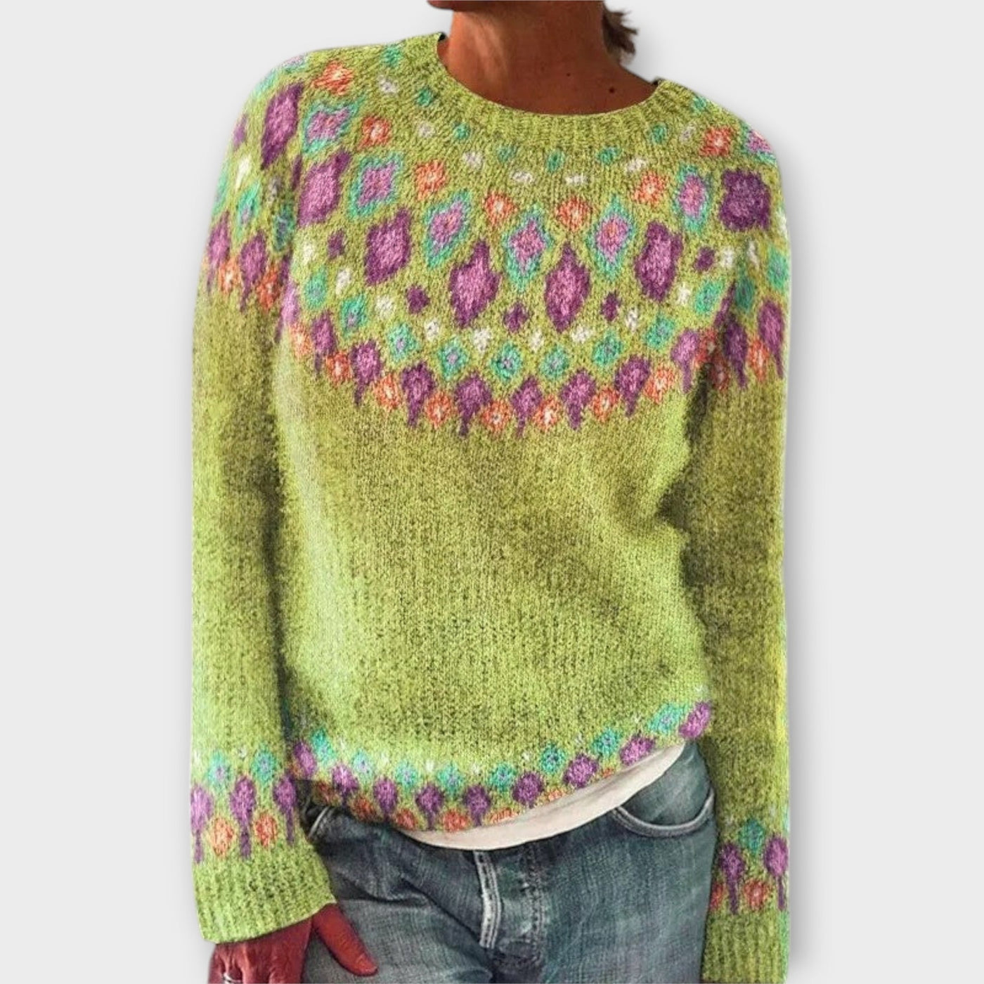 Freja Sweater – Kolorowa radość w nordyckim wydaniu