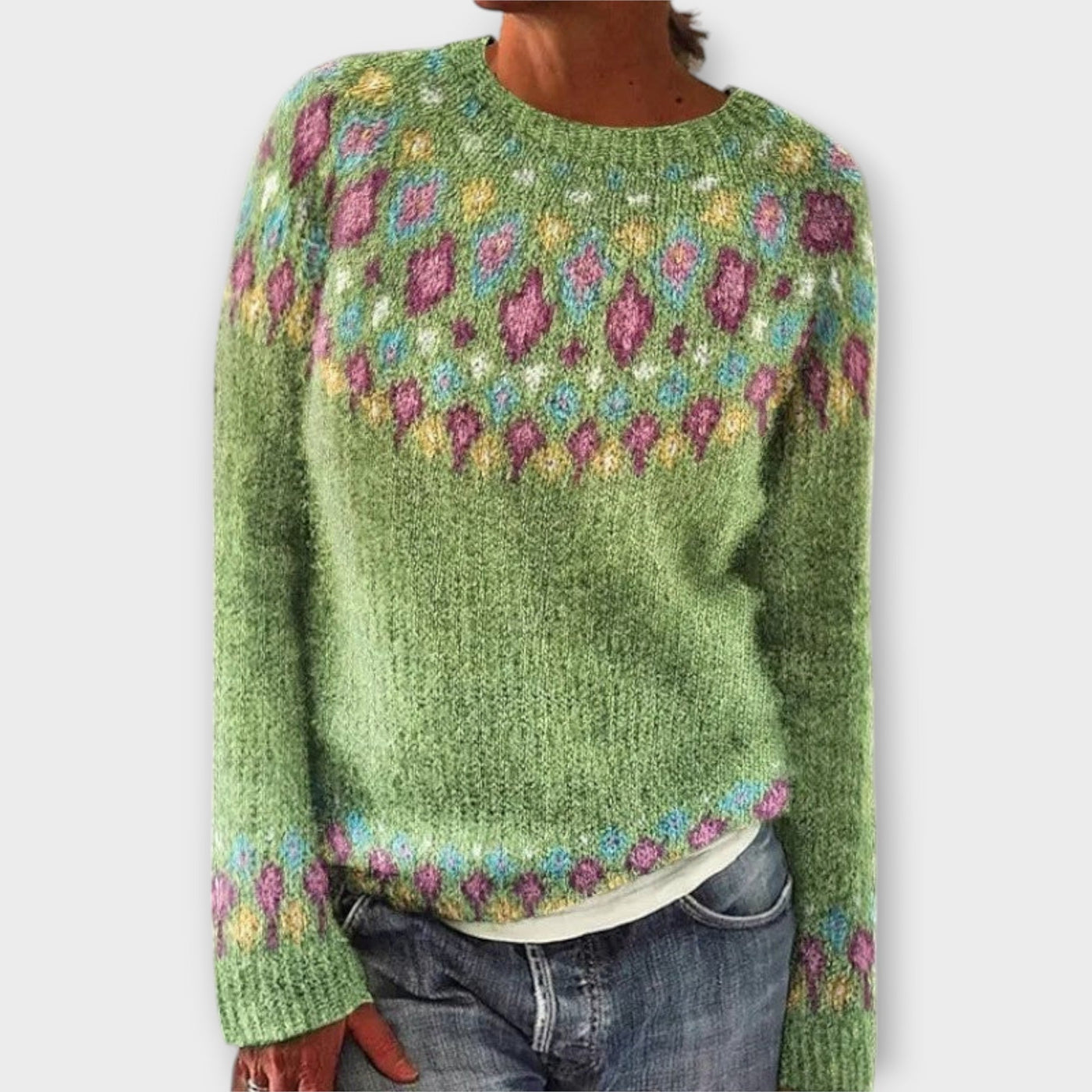 Freja Sweater – Kolorowa radość w nordyckim wydaniu
