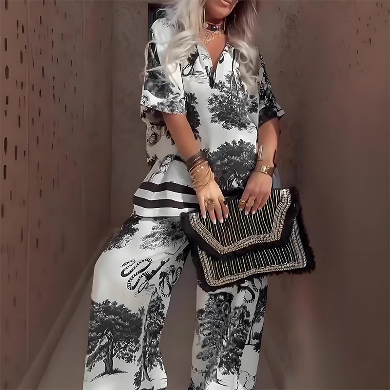 Savanna Set – Elegancki komplet w czerni i bieli